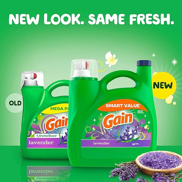 GAIN + AROMA BOOST LIQUID LAUNDRY DETERGENT LAVENDER SCENT 107 LOADS 154 FL OZ HE COMPATIBLE
