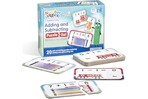 hand2mind Numberblocks Adding and Subtracting Puzzle Set, Addition and Subtraction Games, Math Puzzles, Toddler Numbers and C