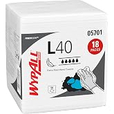 Wypall PowerClean L40 Extra Absorbent Towels, 18 Packs x 56 Sheets (05701) | Quarterfold, White Towels, Extra Soft &amp; Plush, Ideal for Absorbing Liquids and Oil Spills, Cloth-Like Performance