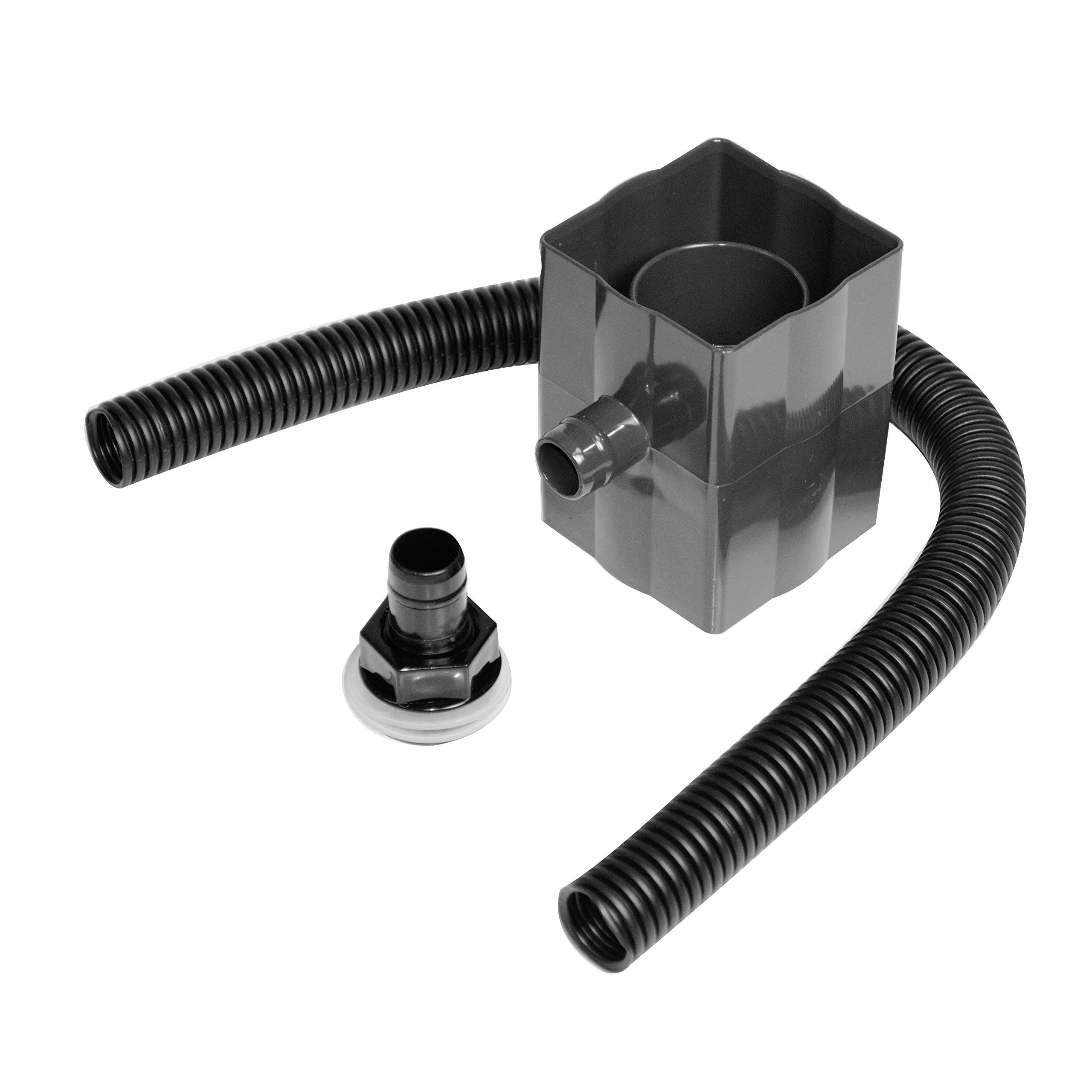 FloPlast RVS1AG Anthracite Grey Rainwater Diverter (Connects to 65MM Square and 68MM Round Downpipe)