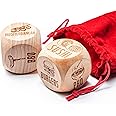 Date Night Dice for Couples 2 Engraved Wooden Food Takeout Dice Date Night Gifts for Girlfriend Fun Gifts for Her What to Eat Dice Dinner Choosing Dice for Couples