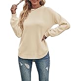 MEROKEETY Women's Fall Winter Sweaters Casual Loose Cozy Sweater Tops Pullover Jumper 2025 Fashion Outfits