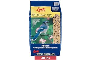 Lyric Wild Bird Mix - Wild Bird Food for Outside Feeders - Attracts Doves, Jays and many more - 40 lb. Bag