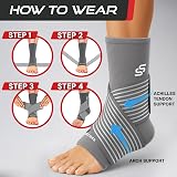 SS Sleeve Stars Ankle Brace with Removable Strap Gray 10-12 inch view 7