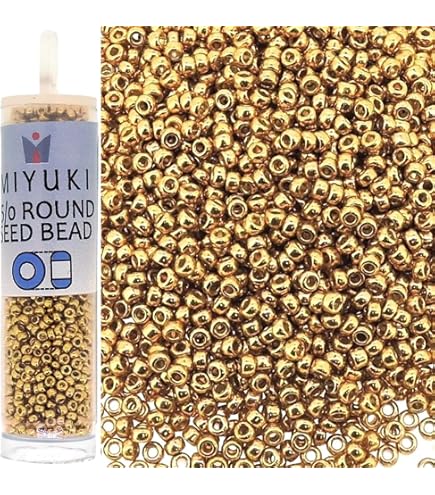 Miyuki 8/0 Japanese Glass Seed Beads 22gms SB1052 in Gold