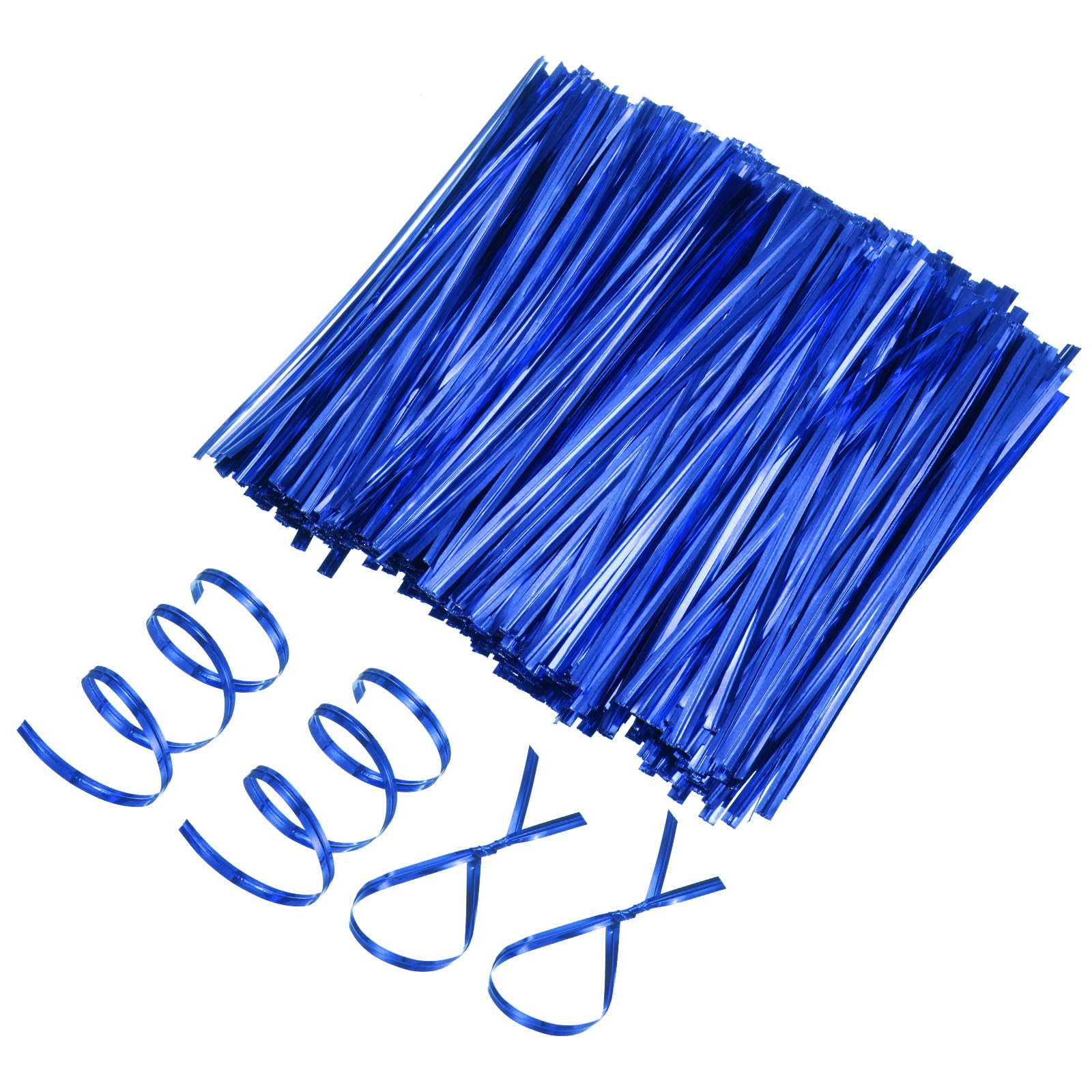 M METERXITY 800-Pack Metal Twist Ties, 12cm Metallic Twists Tie for Christmas/Party Decoration/Garden Plant/Gift Wrapping/Bread/Cake/Pops Candy Bags, Reusable Twisty-Ties [Sapphire]