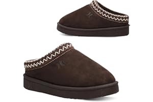 Hurley Kids Modi Slippers - Indoor and Outdoor Slip-On Shoes for Boys and Girls, Durable Clogs With Faux Fur Fleece Lining - Warm Winter House Slippers