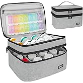 LEFOR·Z Medicine Storage Bag,Double Layers Pill Bottle Organizer Bag Empty with Lockable Zipper&Adjustable Divider,Medication Travel Carrying Bag for Pills,Vitamins,Medical Supplies,Grey