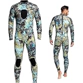 Wetsuits Mens 3MM Camo Neoprene Scuba Diving Unisex One Piece Sport Skin Spearfishing Full Suit