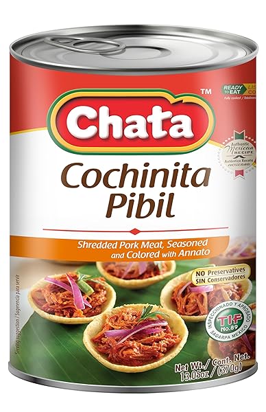 CHATA COCHINITA PIBIL, SHREDDED PORK MEAT WITH ANNATTO...