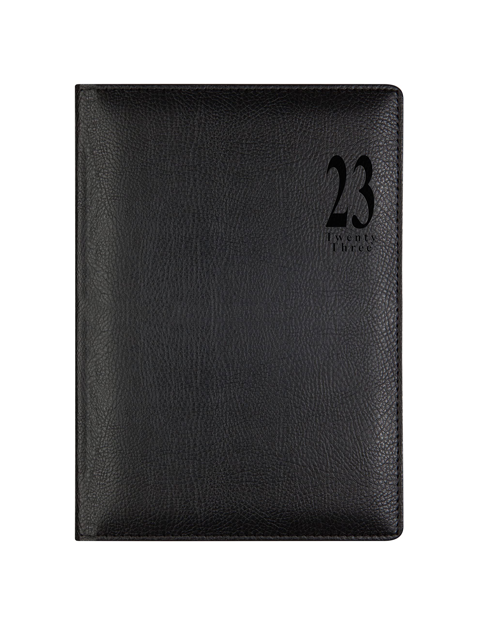 Letts of London Milano A5 week to view 2023 diary - black, 23-080569