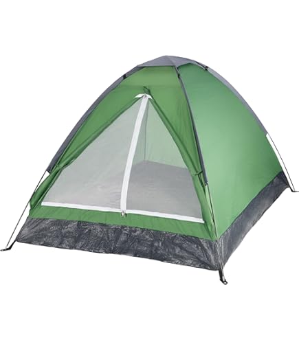 2 Person Camping Tent with Rain Fly and Carrying Bag – Lightweight Outdoor Pop Up Tents for Camping Essentials, Music Festivals, Backpacking, Hiking, or Beach Shelter by Wakeman Outdoors