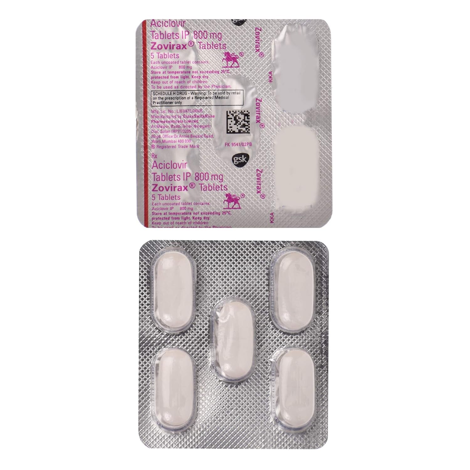 Zovirax Aciclovir Tablets 800mg