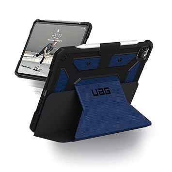 Urban Armor Gear Uag Military Drop Tested Metropolis Folio Rugged Protection Case Cover Designed For Ipad Pro 12 9 Inch 4th Gen 2020 3rd Generation 2018 With Pencil Holder Cobalt Amazon In Electronics