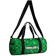 Minecraft Gym Bag for Kids Teens Duffle Bag Travel Overnight Sports Creeper Weekender Bag Carry On Holdall (Green, 16.14x7.08x7.48inches)
