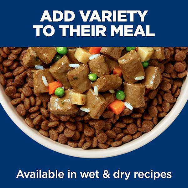HILL’S SCIENCE DIET ADULT 1-6 WET DOG FOOD, CHICKEN & BEEF, 13 OZ. CANS, 12-PACK