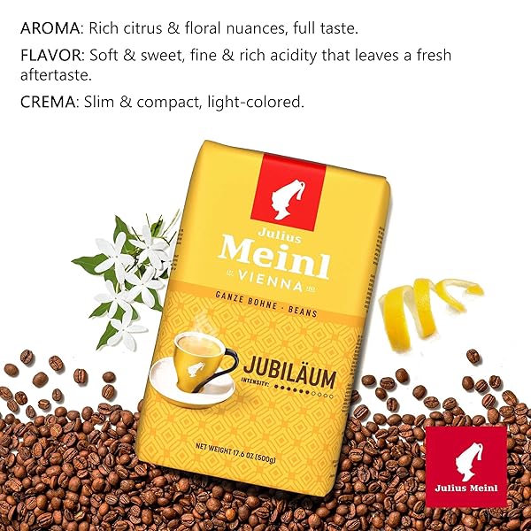JULIUS MEINL: “JUBILAUM BLEND,” GENUINE VIENNESE MEDIUM ROAST COFFEE BEANS, 500G / 17.6OZ