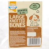 Good Boy Large Rawhide Knotted Bones Dog Chews Pack of 10 250mm view 4