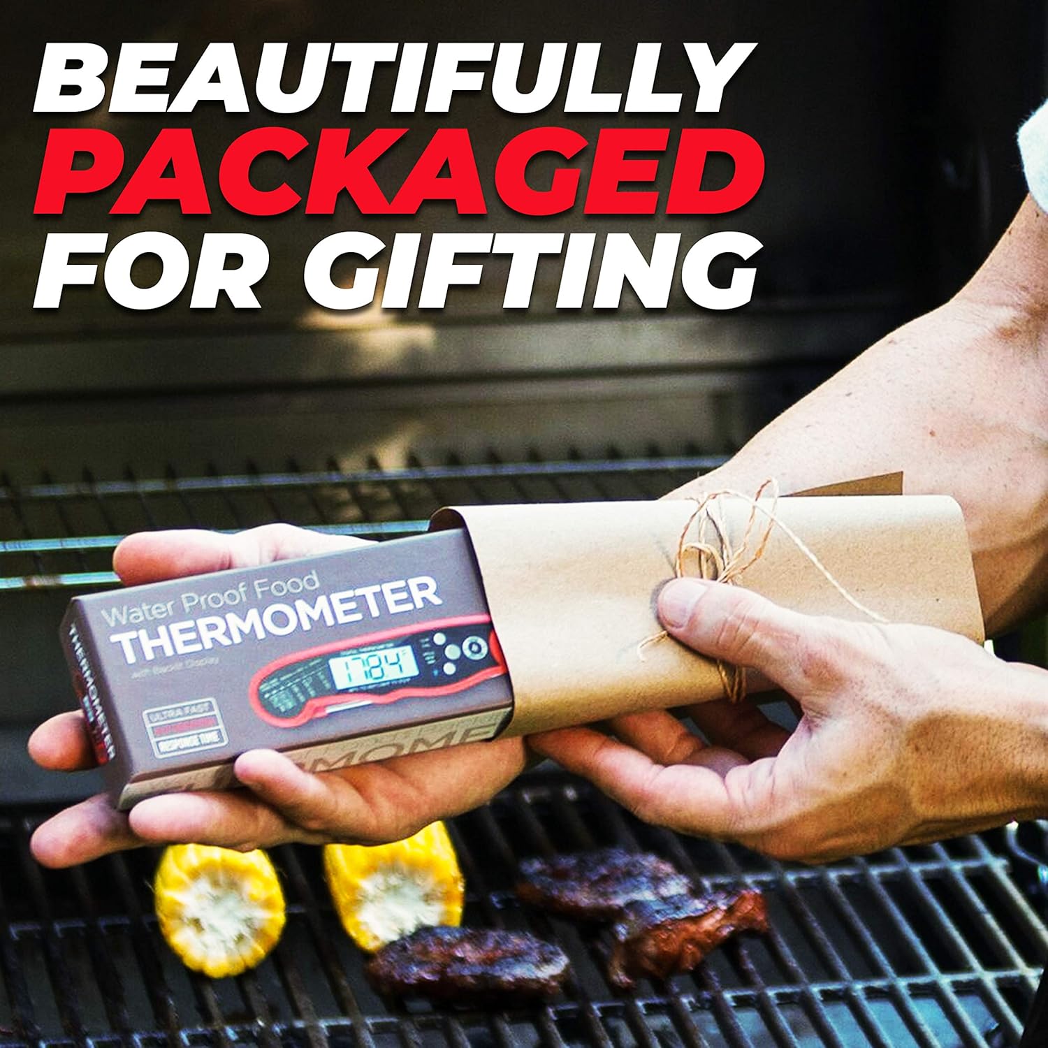 Alpha Grillers Instant Read Meat Thermometer for Grill and Cooking. Best Waterproof Ultra Fast Thermometer with Backlight & Calibration. Digital Food Probe for Kitchen, Outdoor Grilling and BBQ!: Kitchen & Dining