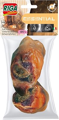 - Essential, 2 fianchi di maiale - Dolcetti masticabili per cani, 100% naturali, non trattati - Ricchi di proteine