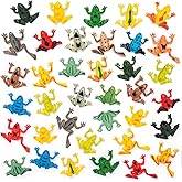 HTZNHXT 36Pcs Plastic Frogs Toy for Kids, Small Frog Toys Bulk, Mini Resin Fake Frog Figures for Forest Animals