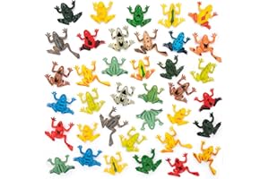 HTZNHXT 36Pcs Plastic Frogs Toy for Kids, Small Realistic Frog Toys Bulk, Mini Resin Fake Frog Figures for Forest Animals