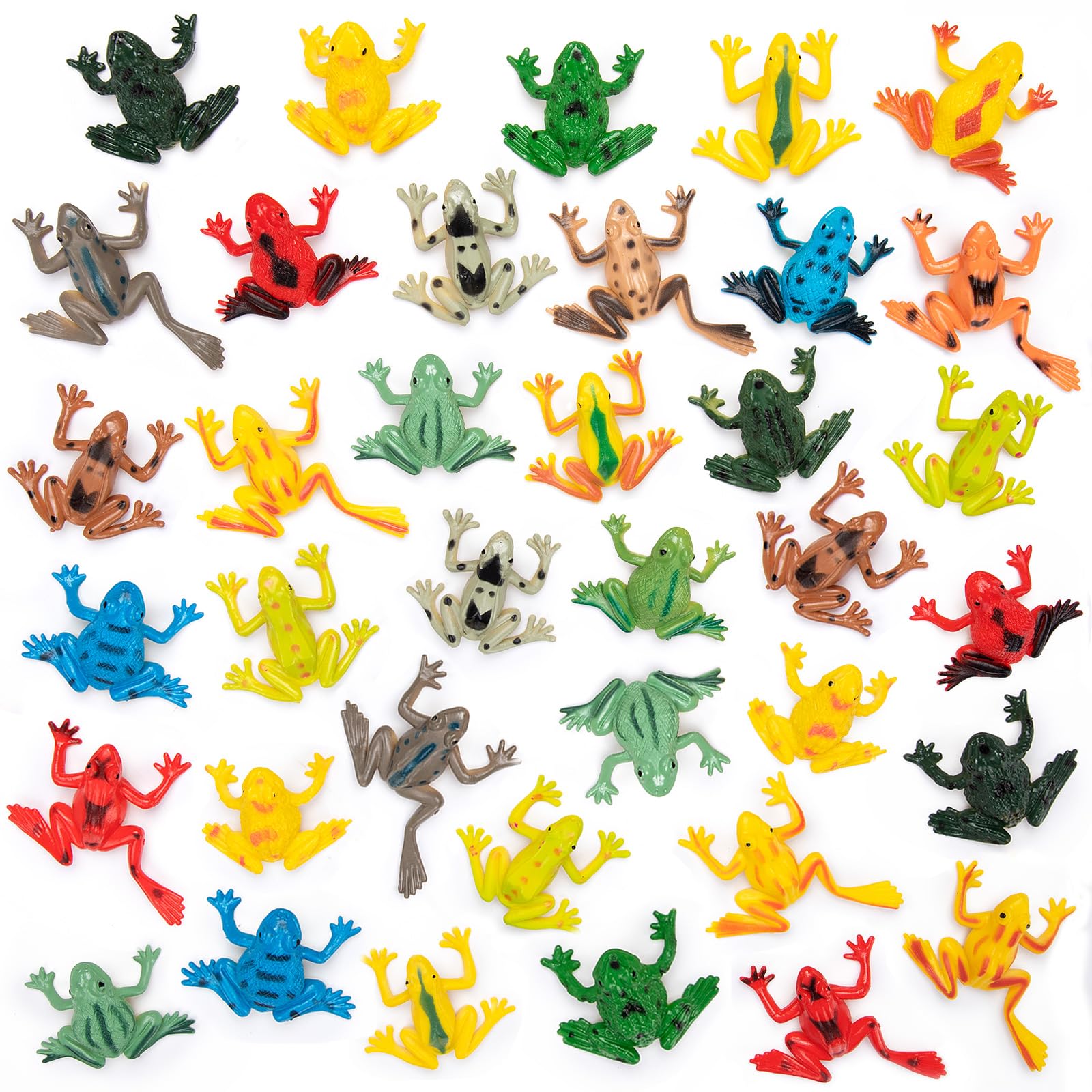 Photo 1 of HTZNHXT 36Pcs Plastic Frogs Toy for Kids, Small Realistic Frog Toys Bulk, Mini Resin Fake Frog Figures for Forest Animals