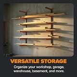 BORA PBR-001 6-Level Metal Wall Mount Wood Organizer Lumber Storage Rack Orange view 6
