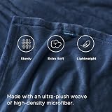 Bedsure Fleece Throw Blanket 150x200 cm Mineral Blue Microfibre view 3