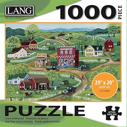 Lang - 1000 Piece Puzzle -General Store , Artwork by Mary Singleton - Linen Finish - 29 x 20 Completed