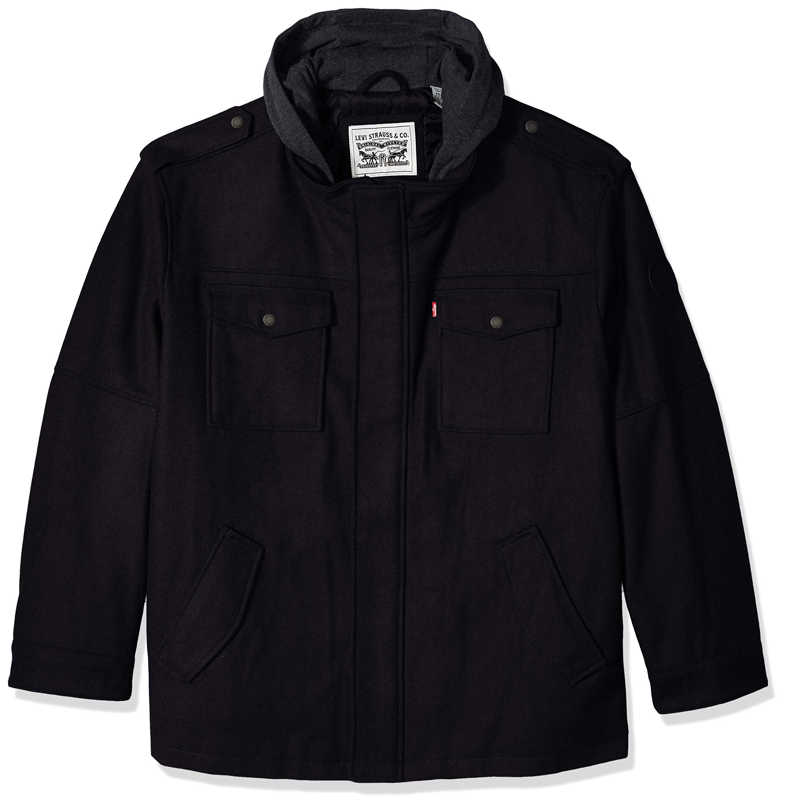 levi's men's coat with jersey hood