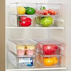 Vtopmart 4pcs Clear Organizers and Storage Bins