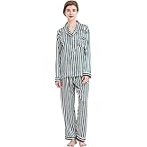 TONY AND CANDICE Women's Classic Satin Pajama Set Sleepwear Loungewear