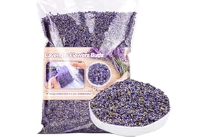 Sukh 3OZ Lavender Dried Lavender Buds Sachets for Drawers and Closets, Lavender Flowers Sachet Bags Fresh Scents, Dried Flowe