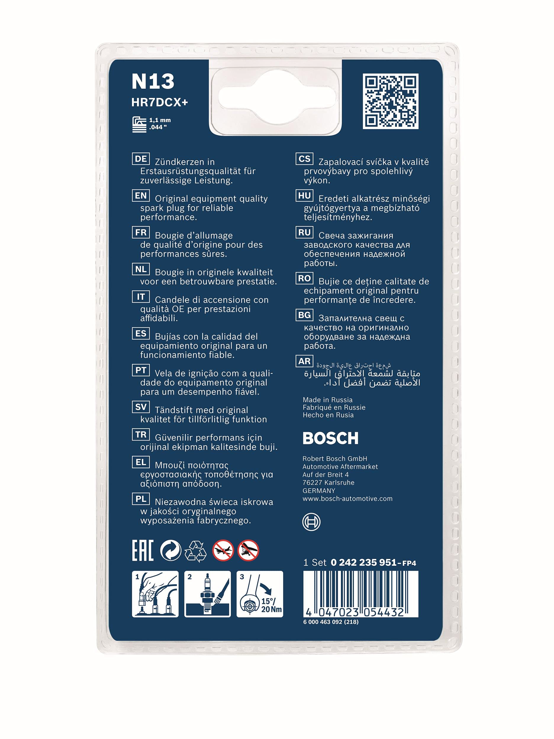 Bosch HR7DCX+ (N13) - Nickel Zündkerzen - 4er Set 8