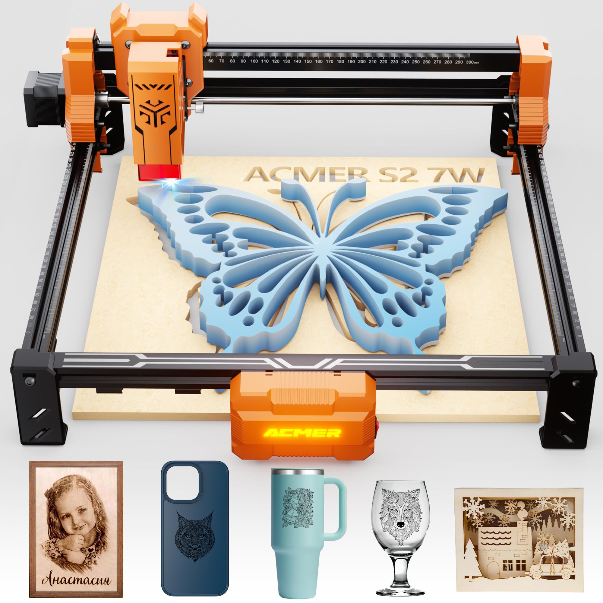 Laser Engravers,ACMER S2 7000mW Laser Cutter and