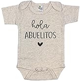 Pineapple Pancake Kids Hola Abuelitos Spanish Pregnancy Announcement Infant Bodysuit for Grandparents
