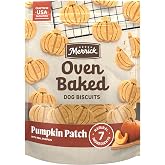 Merrick Oven Baked Pumpkin Dog Treats 11 oz Bag | Natural, crunchy biscuits hand crafted in small batches with only seven ingredients