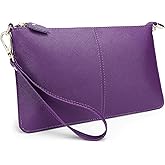 YALUXE Genuine Leather Wristlet Handbags Purses Cell Phone Pocket Clutch Wallet Crossbody Bags for Women