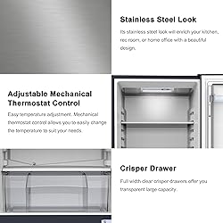 Galanz GLR74BS1E04 Retro Refrigerator with Bottom