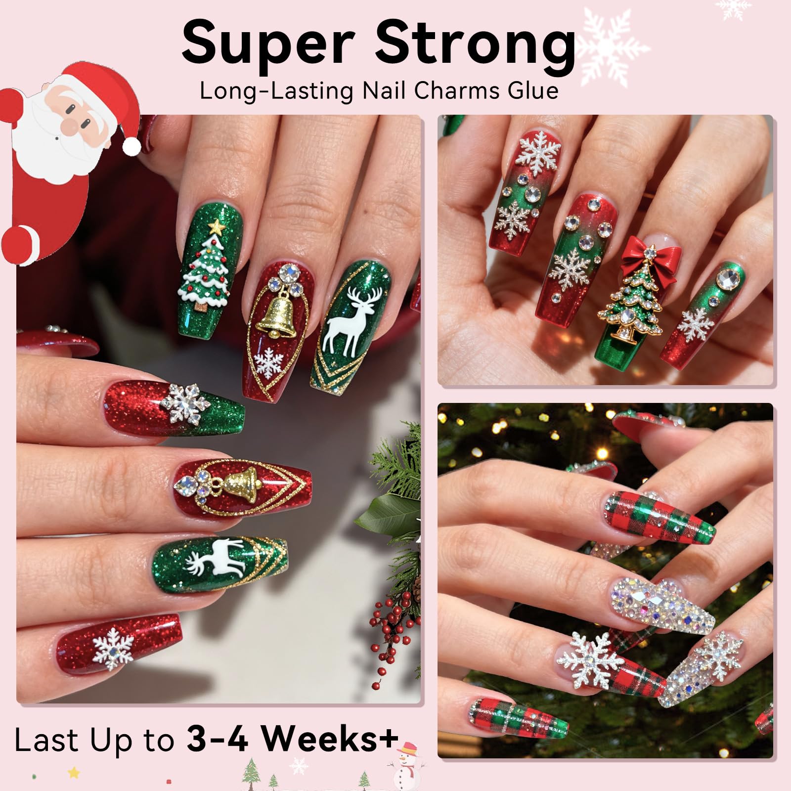 Makartt Rhinestone Glue for Nails: Super Strong Gel Nail Glue for Nail Charms Gems Decorations, 3D Gel Nail Art Bling Jewel Diamonds for Salon & DIY Manicure, 30ML UV Lamp Cured Need Beauty Gifts