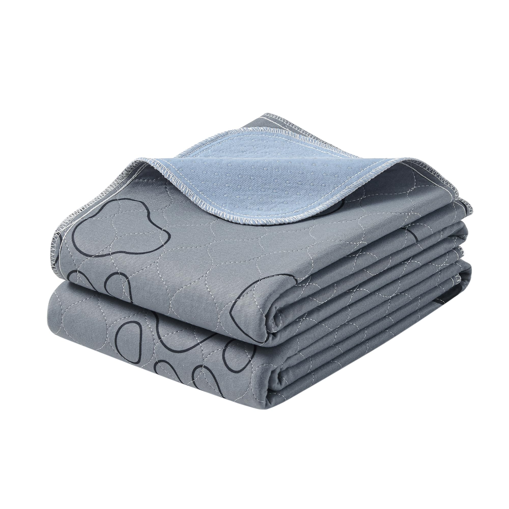 Feandrea Washable Dog Pee Pads, 2 Pack, Reusable, 48 x 36 Inches, XL, Waterproof Pet Training, Leakproof, Non-Slip, Super Absorbent, Gray UPTD036G01 Image