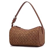 Sumrains Genuine Leather Crossbody Bag for Women: Small Barrel Purse for Ladies - Designer Hobo Bags Shoulder Handbags