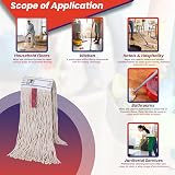Abbey Kentucky Mop Heads Pack of 5 16oz Thick Cotton Yarn Replacement for Hard view 4