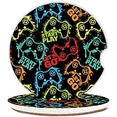 Absorbent Car Cupholder Coaster 2 Pack, Ceramic Stone