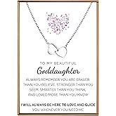 VIY Personal Card Goddaughter gifts from godmother, God daughter necklace, To my goddaughter gift from godmother