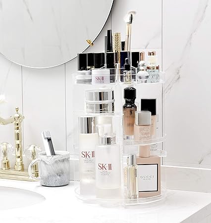 Schmink Aufbewahrung Make up Organizer 360 Drehbarer Acryl Kosmetik Organizer Cosmetic Makeup Organisator Schminkaufbewahrung