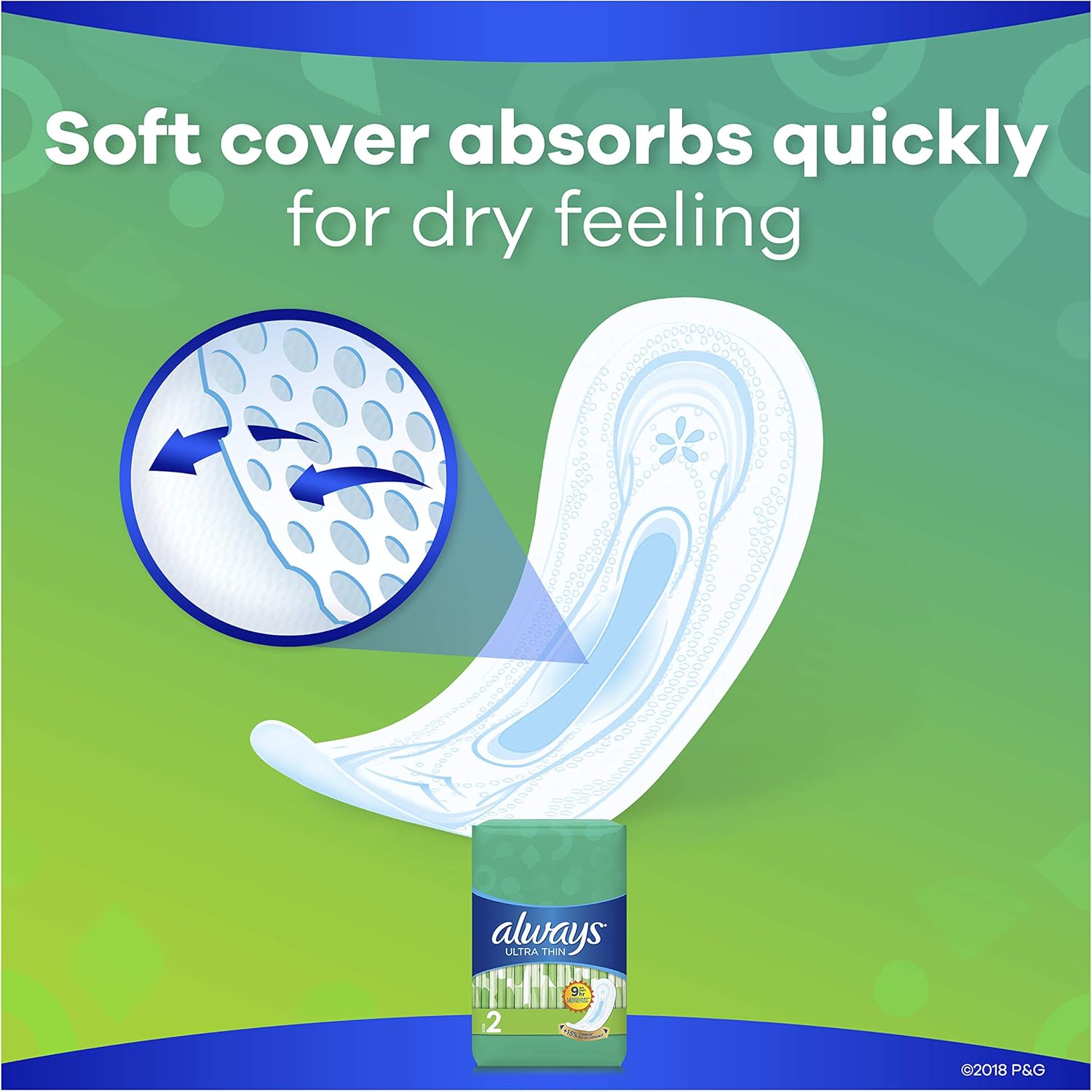 ALWAYS Ultra Thin Size 2 Super Pads Without Wings Unscented, 40 Count (Pack of 3): Health & Personal Care