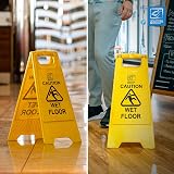 TDBS Wet Floor Sign A-Frame 60 cm 23.5 in Portable Caution Yellow view 2
