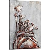 Kalormore Golf Picture Vintage Framed 24x36 Inch Wall Art, Golf Club Painting for Living Room Decor
